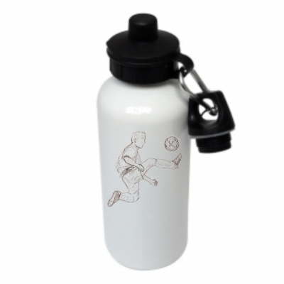 Football Icons Skribble Metal Water Bottle - Dennis Bergkamp
